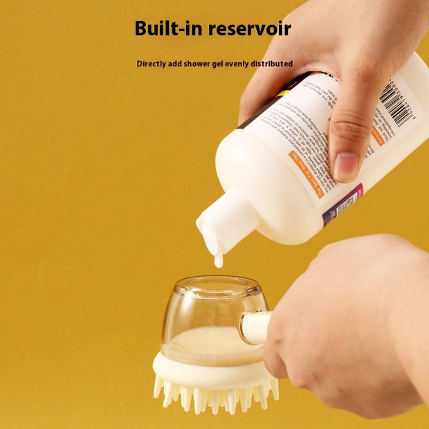 pet bath brush with body massager