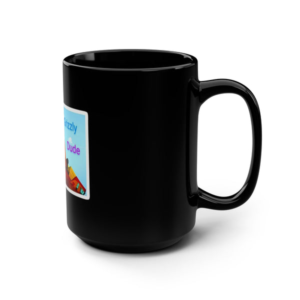 Grizzly Dude Black Mug | Hilarious Bear Cup for Camping Lovers