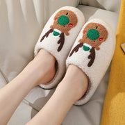 Christmas Elk Cozy Unisex Slip-On Slippers for Indoor Comfort