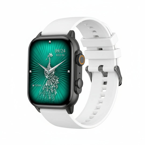 white band on a white background