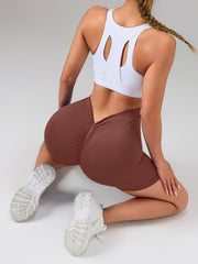 V-Shape Scrunch High-Rise Gym Shorts for Women 
