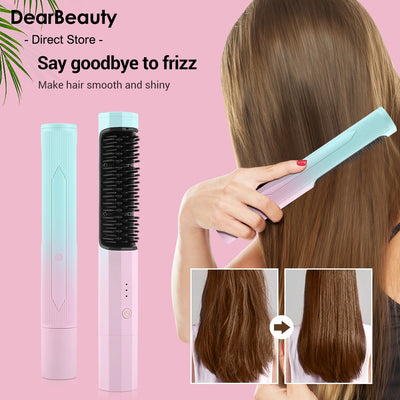 Straightening Comb Rechargeable Hair Wireless Straightener C