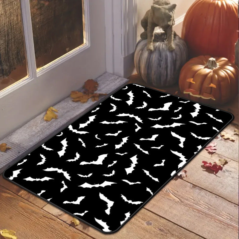 Halloween Porch Doormat Skull Entry Door Absorbent Door Mat