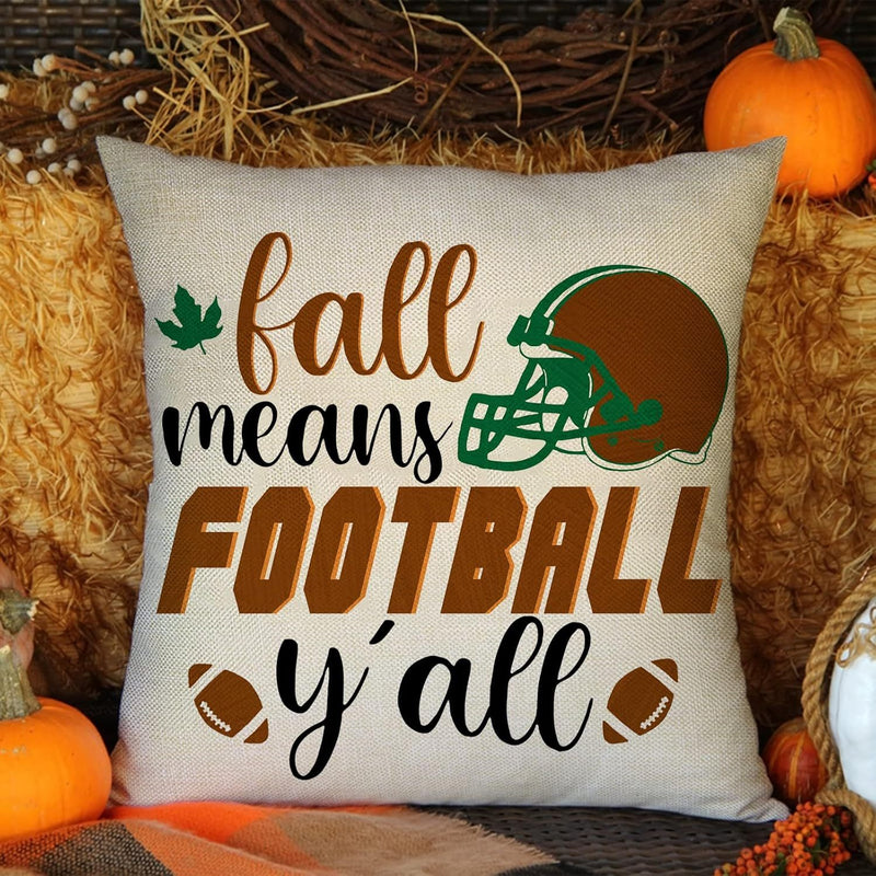 4 Fall Football Pillow Covers