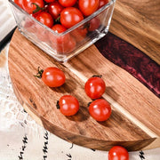 Acrylic wood resin round cutting board