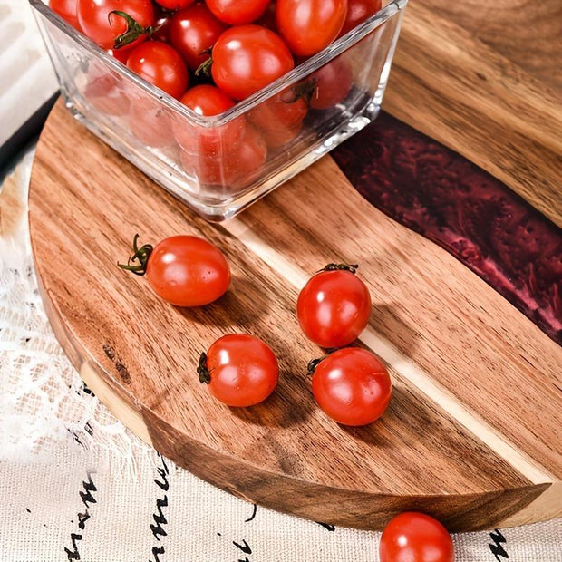 Acrylic wood resin round cutting board