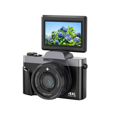 4K Vlogging Digital Camera with Dual Microphone and 180° Flip Screen