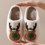 Christmas Elk Cozy Unisex Slip-On Slippers for Indoor Comfort