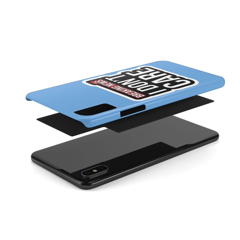 Breaking News Slim Phone Case - Trendy "I Don't Care" Design for Teens