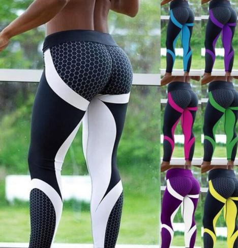 Yoga fitness leggings combine seamless push-u