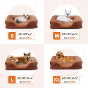 Memory Foam Pet Bed For Small Dogs & Cats With Washable