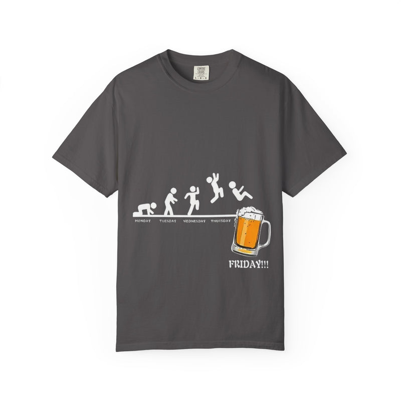 Friday Vibes Celebration T-Shirt | Unisex, Garment-Dyed | Perfect Gift for Beer Lovers & Party Enthusiasts