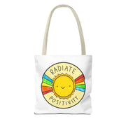 Radiate Positivity Tote Bag - Eco-Friendly Companion for Adventures
