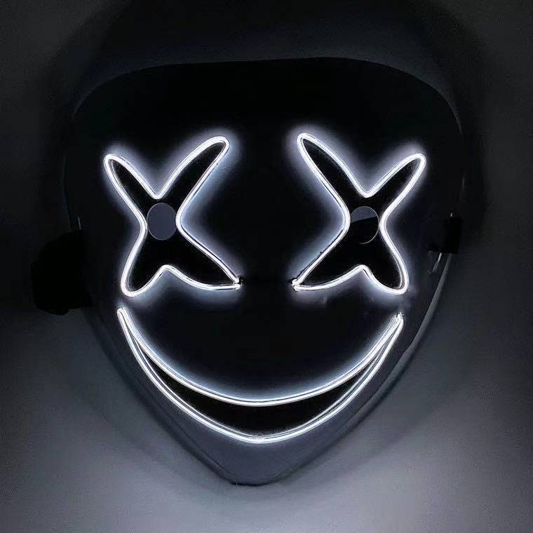 Luminous Black Covenant LED Mask – Unleash Your Inner Warrior with Mesmerizing Light Effects!