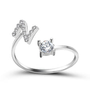 Alphabet Initial Letter Ring for Women - One Size Fashion Jewelry
