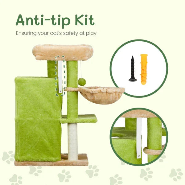 Cozy Cat Haven: 3-Inch Double-Layer Hammock in Vibrant Yellow-Green - Elevate Your Cat's Comfort & Playtime!