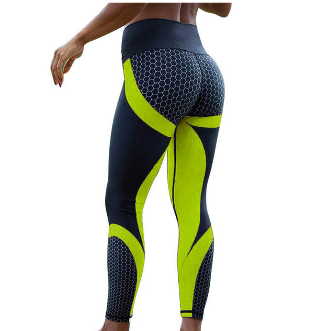 Yoga fitness leggings combine seamless push-u