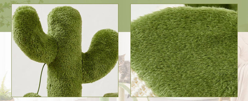 Cactus Cat Scratching Post - Natural Sisal Rope, Easy Assembly, Eco-Friendly Fun for Your Feline Friend!