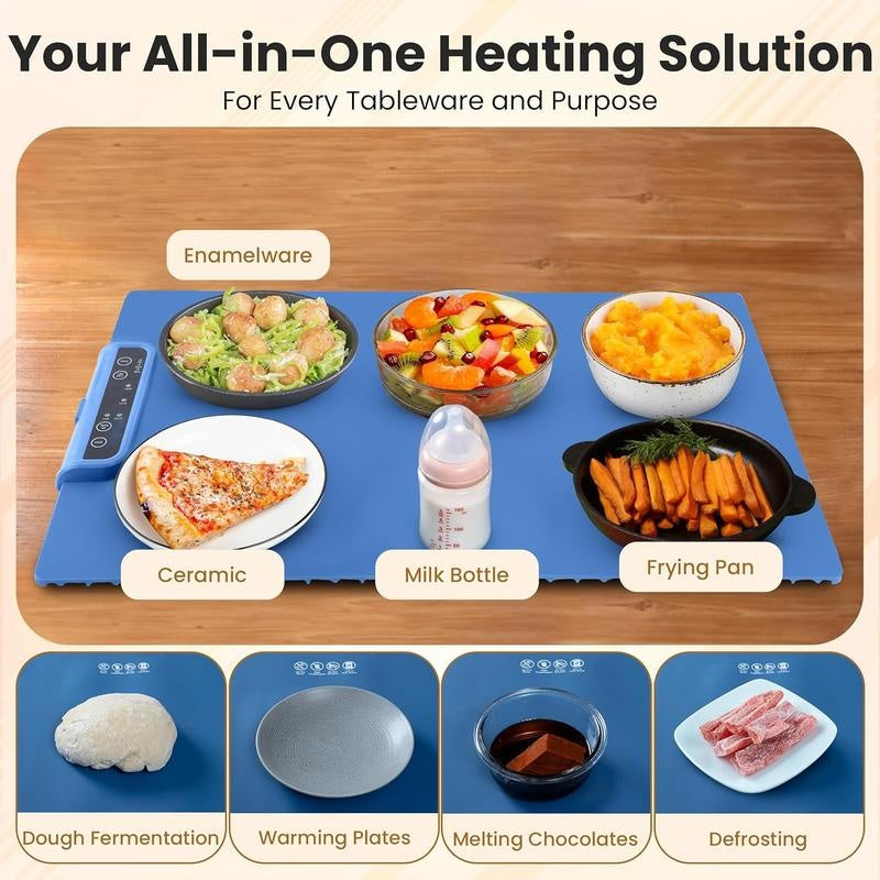 Electric Warming Tray - Adjustable Food Heating Pad for Perfectly Warm Meals Anywhere, Anytime!