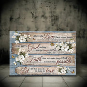 Christian Bible Verses Wood Frame Canvas Art