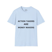 Light blue t-shirt with motivational text on a white background