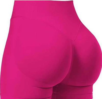 High waist seamless yoga shorts provide quick-dry comfort