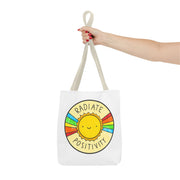 Radiate Positivity Tote Bag - Eco-Friendly Companion for Adventures