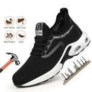 Black Lightweight Safety Sneakers for Men