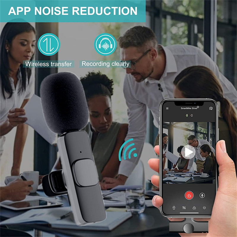 Crystal Clear Wireless Lavalier Microphone for iPhone & Android - Long Battery Life for Effortless Live Streaming & Gaming