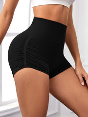 Scrunch butt lifting high-waisted yoga shorts
