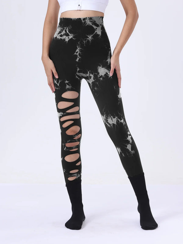 Glamour Fit High Waist Tie Dye Leggings - Sculpt & Control for Empowered Workouts