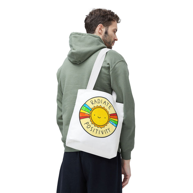 Radiate Positivity Tote Bag - Eco-Friendly Companion for Adventures