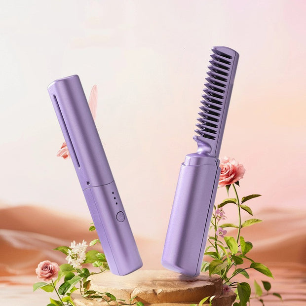 hair straightener curler brush