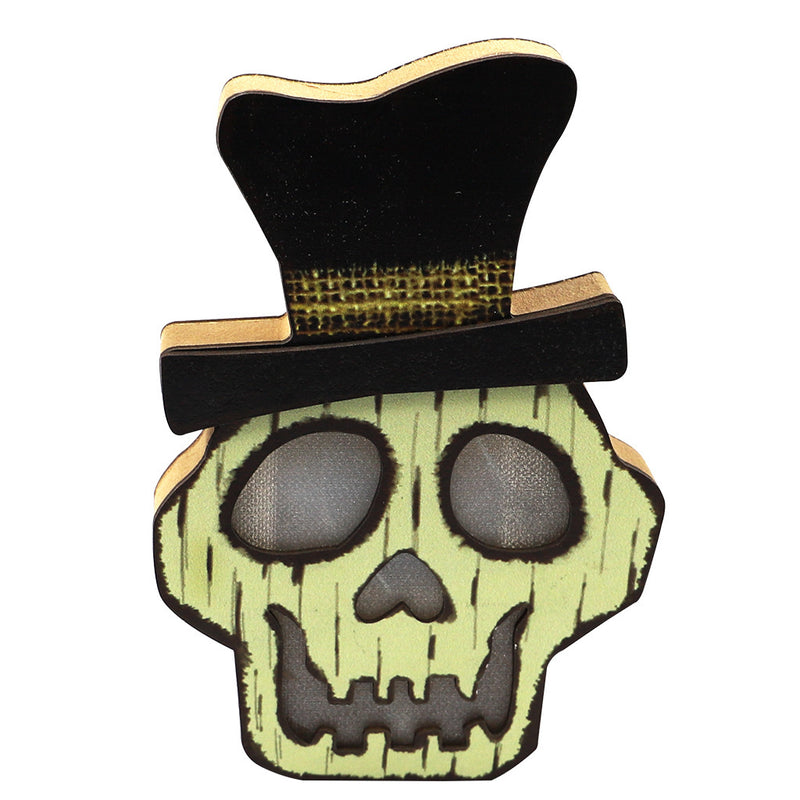 Creative Wooden Pumpkin Lamp for Halloween Enthusiasts – Perfect for Spooky Decor!