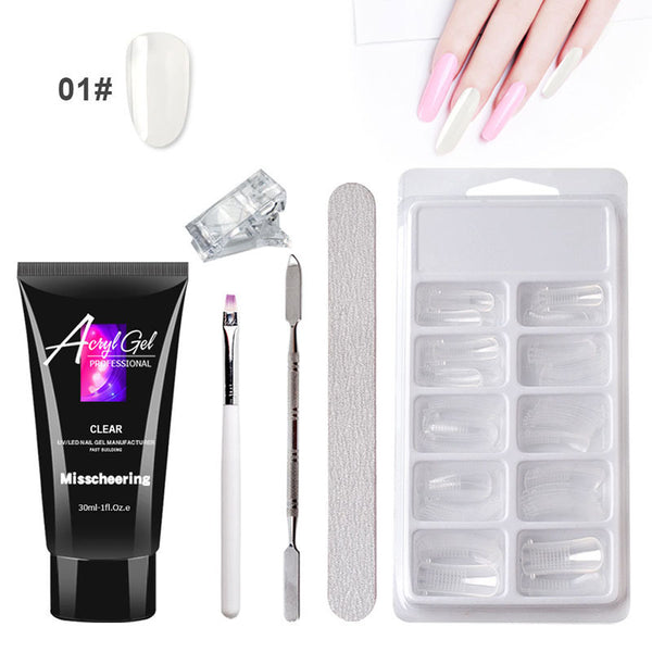 Painless Crystal Gel Nail Art Kit – Quick & Easy Extensions Without Messy Paper Holders for Stunning Nails!