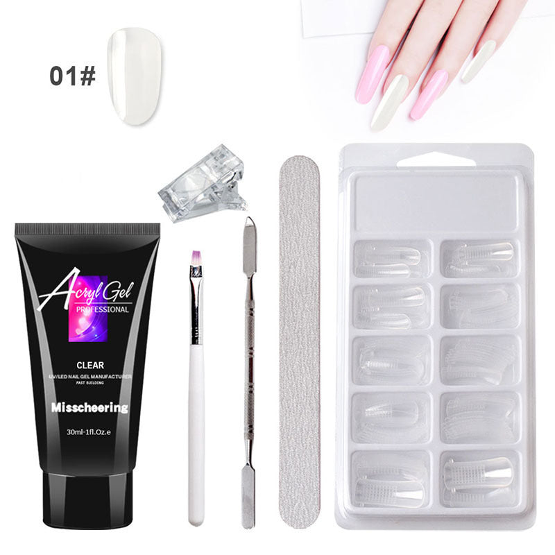 Painless Crystal Gel Nail Art Kit – Quick & Easy Extensions Without Messy Paper Holders for Stunning Nails!
