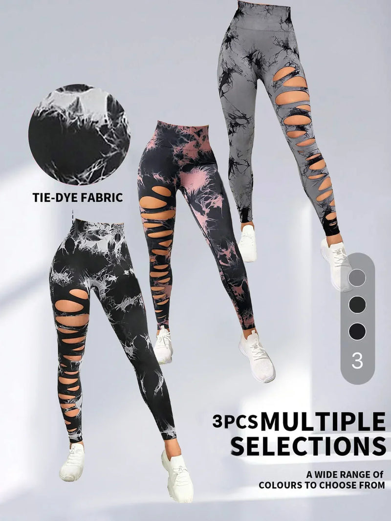 Glamour Fit High Waist Tie Dye Leggings - Sculpt & Control for Empowered Workouts