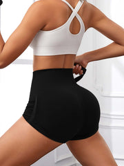 Scrunch butt lifting high-waisted yoga shorts