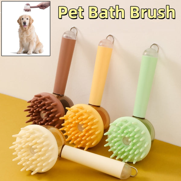 Ultimate 3-in-1 Pet Bath Brush: Massage, Detangle, and Foam for a Cozy Spa Day at Home for Dogs and Cats
