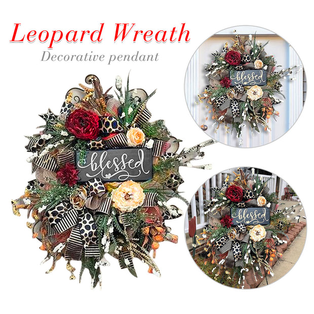 Stunning Cheetah Halloween Wreath