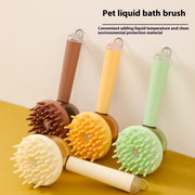 pet bath brush with body massager