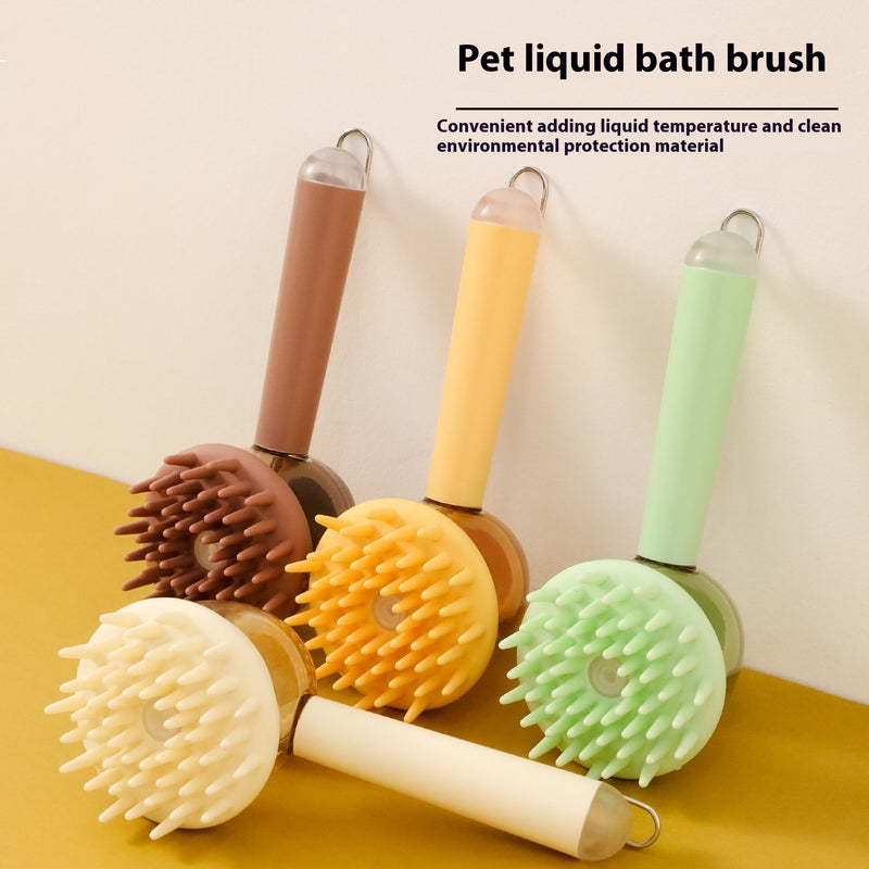 Ultimate 3-in-1 Pet Bath Brush: Massage, Detangle, and Foam for a Cozy Spa Day at Home for Dogs and Cats