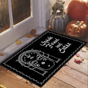 Halloween Porch Skull Doormat For Entryway- Absorbent Door Mat