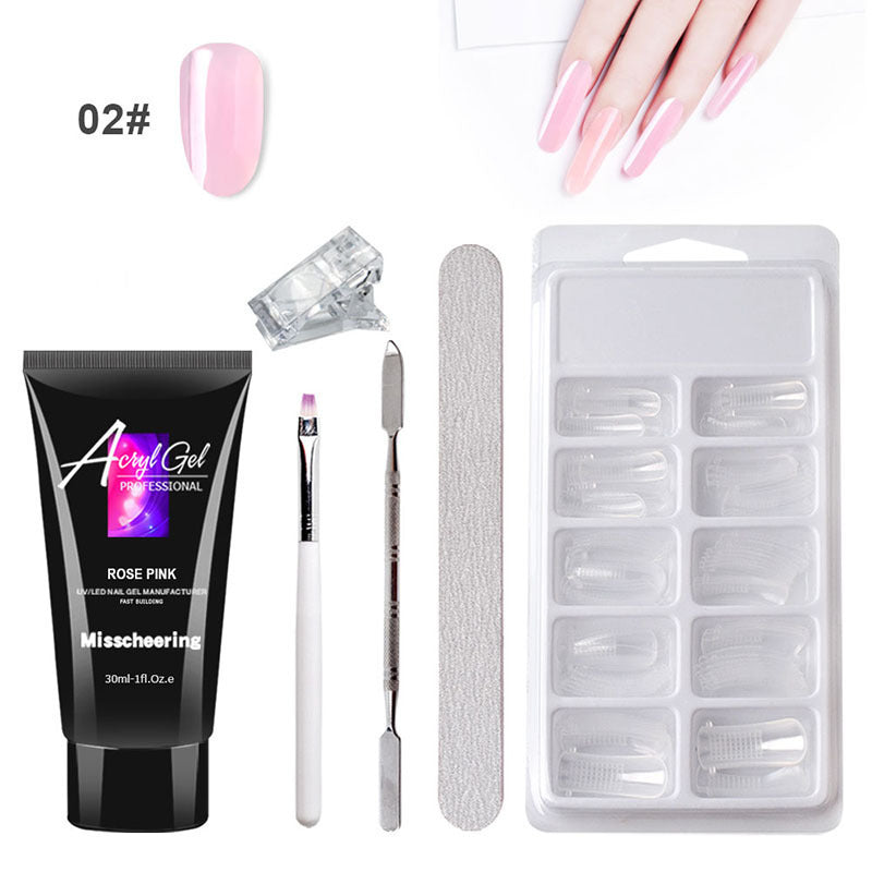 Painless Crystal Gel Nail Art Kit – Quick & Easy Extensions Without Messy Paper Holders for Stunning Nails!