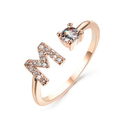 Alphabet Initial Letter Ring for Women - One Size Fashion Jewelry