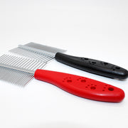 Pet grooming products   with shank footprint and dense teeth 