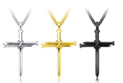 Stainless Steel Cross Necklace for Men - Durable Jewelry for Faith & Style