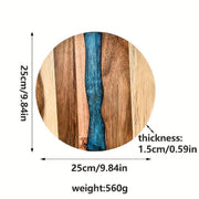 Acrylic wood resin round cutting board