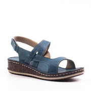 Blue sandal on a white background