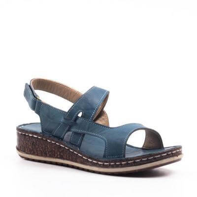 Blue sandal on a white background